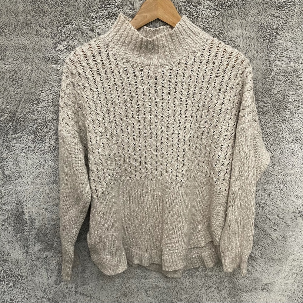 Lole Cream Turtleneck Sweater